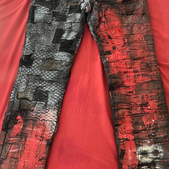 1 of 1 Vintage Leather patchwork pants - Picture 2 of 7